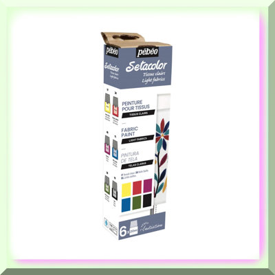 Fabric Paint Set 6 Assorted Colors 0.67 Fl Oz