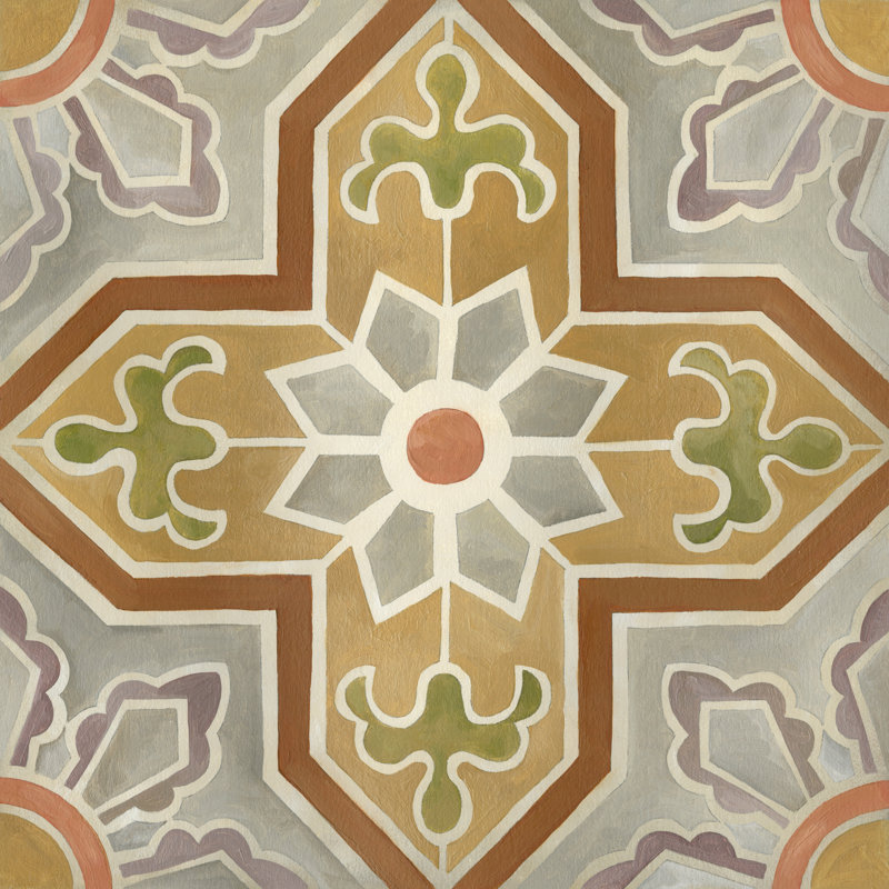 Villa Tile III by Chariklia Zarris - Wrapped Canvas Art Prints, 30cm H x 30cm W x 3.8cm D