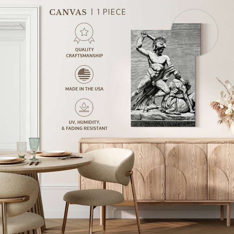 Leisha Theseus Killing The Minotaur, 30" H x 20" W