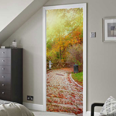 Park Alleyway Self-Adhesive Door Sticker