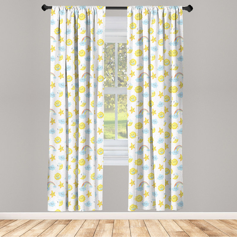 Semi-Sheer Rod Pocket Curtain Panels, 28" x 95"