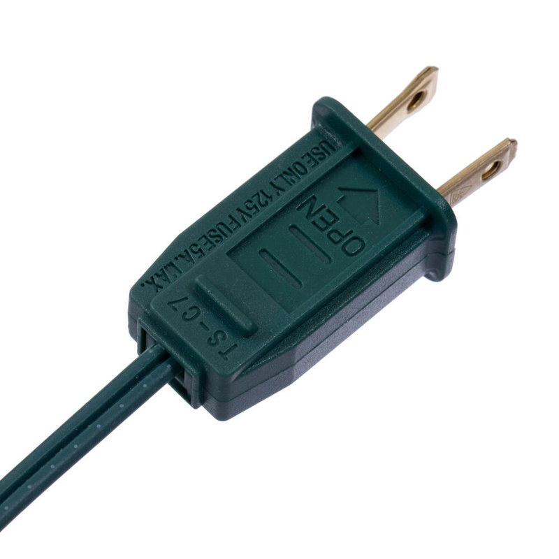 15 lights x 15' Mulitcolor LED G45 Glass Flame Tip light set. 12" spacing on green wire.