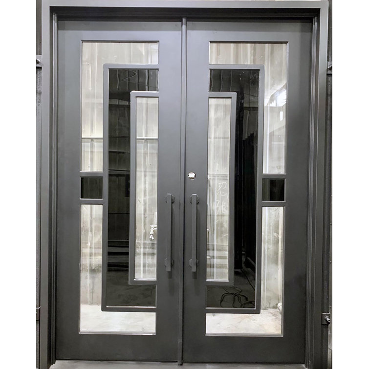 Custom Iron Door Pros 61'' x 81'' Front Entry Doors | Wayfair