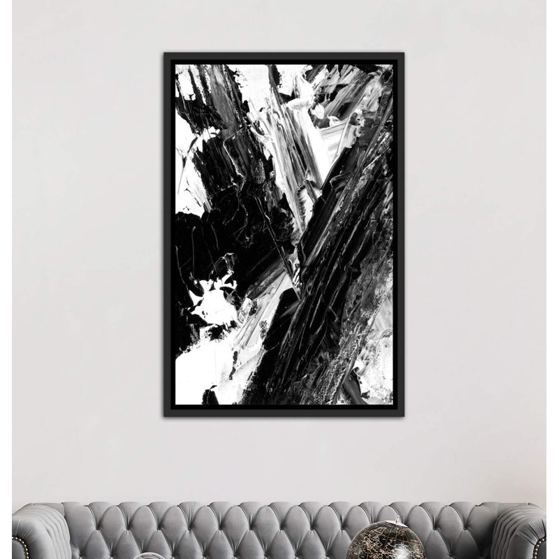 « sporadique ii » par éthan harper-impression, Toile avec cadre noir, H 48 po x l 32 po x P 1,5 po