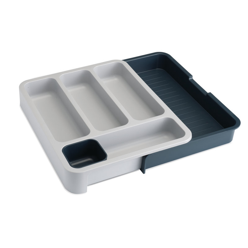 Joseph Joseph DrawerStore Expandable Silverware Tray, Grey / Grey