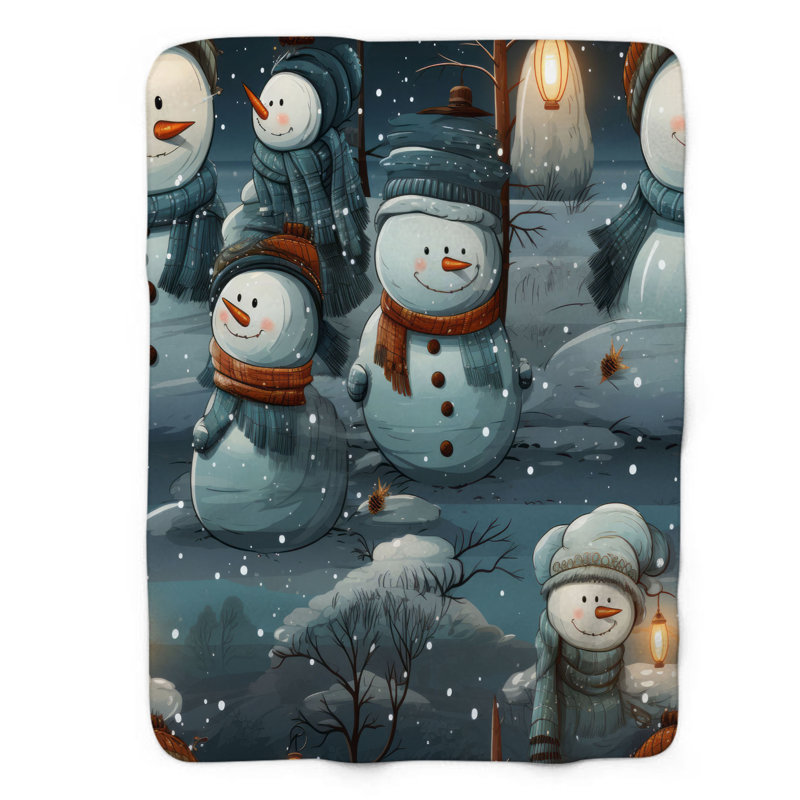 Snowman Fun - 1 Piece Premium Blanket, 50" W x 60" L