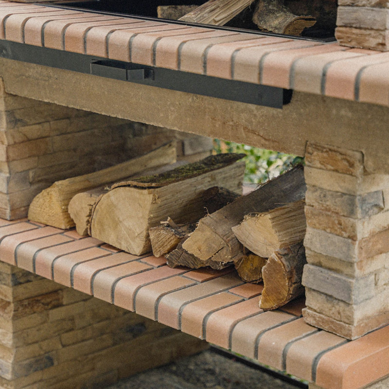 Mediterrani Masonry BBQ - Charcoal, Beige