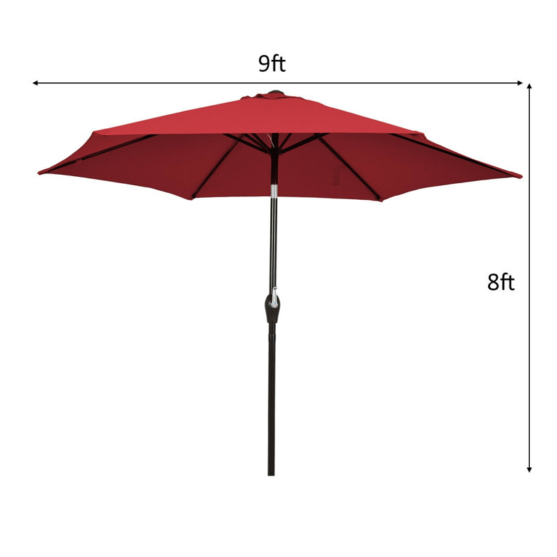 Parasol de marché 9 pi Ragland, Bourgogne