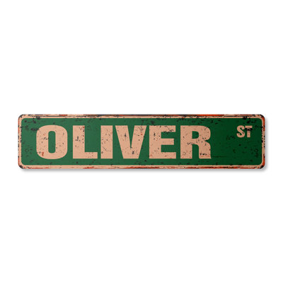 Oliver Street Sign Aluminum 4" X 18"