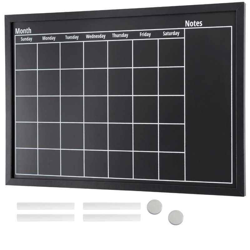Tableau noir magnétique mural, H 15 po x l 24 po x P 1 po
