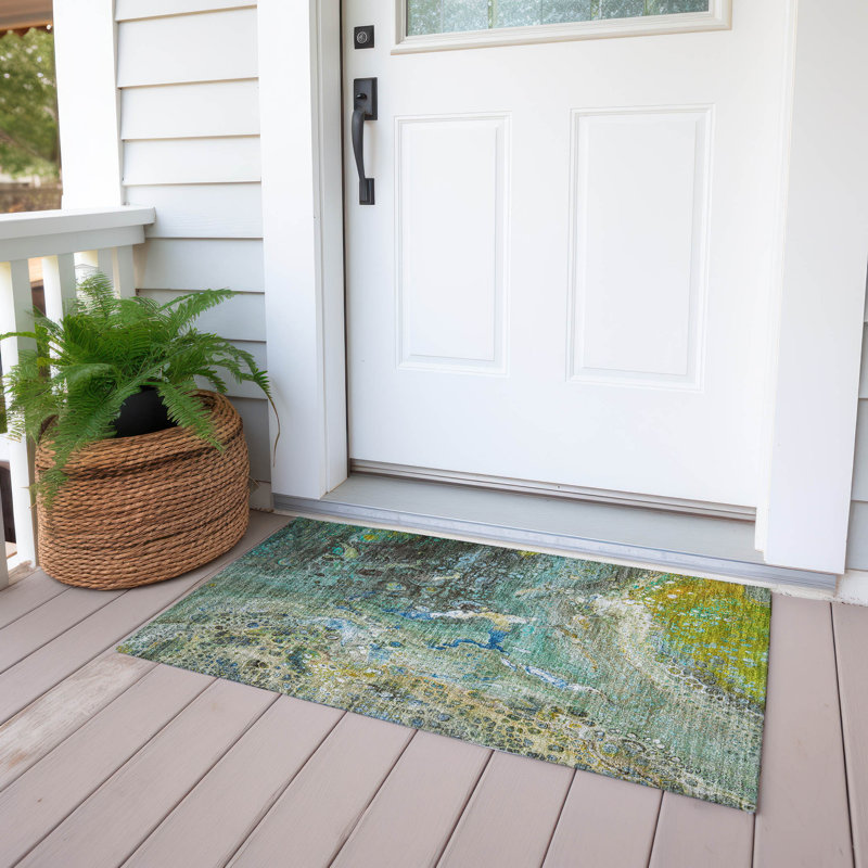 Tapis intérieur / extérieur Fayme, Rectangle 1 pi 8 po x 2 pi 6 po