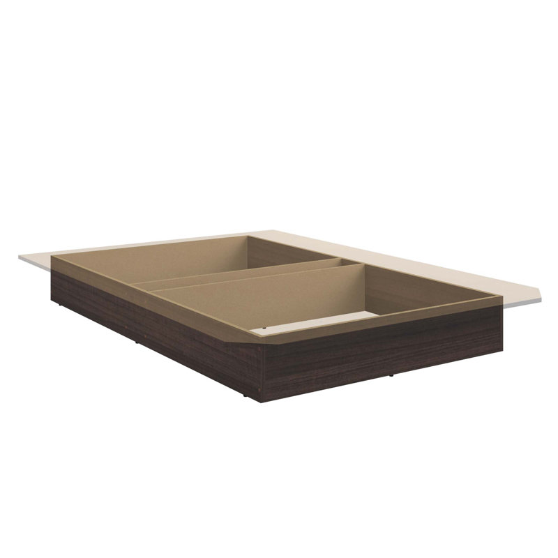 Suad Platform Bed - Easy Assembly, No Box Spring Required, Full, Walnut