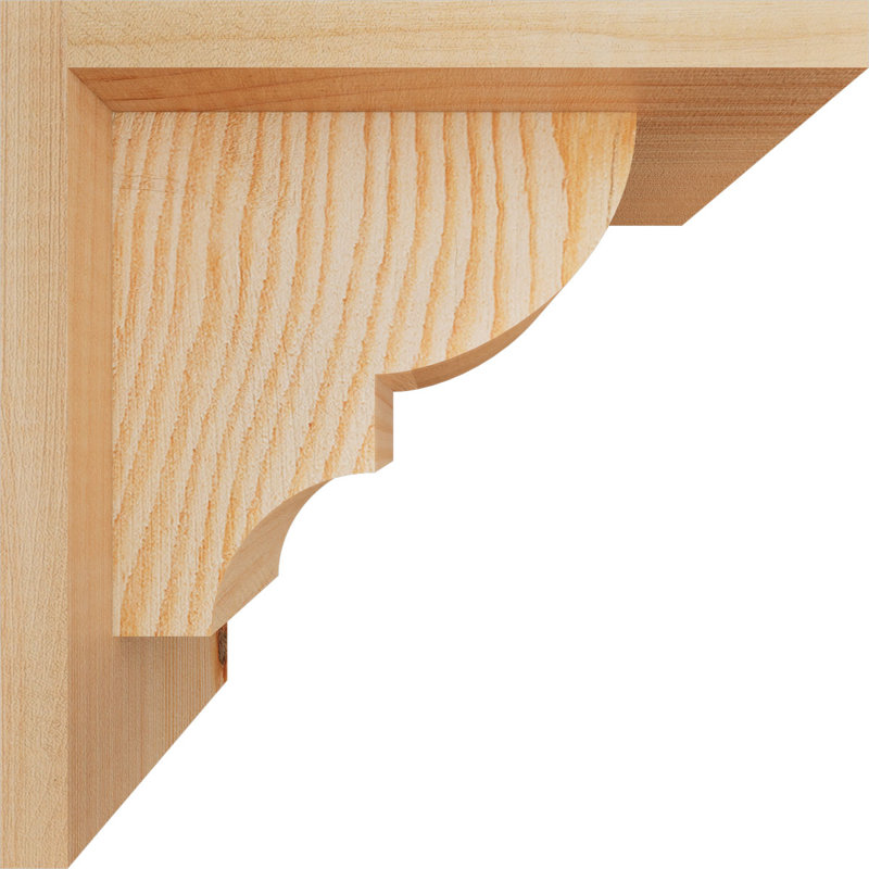 Corbeau Ridgewood avec contre-plaque, H 8 po x l 5,5 po x P 8 po, Sapin de Douglas, Lisse