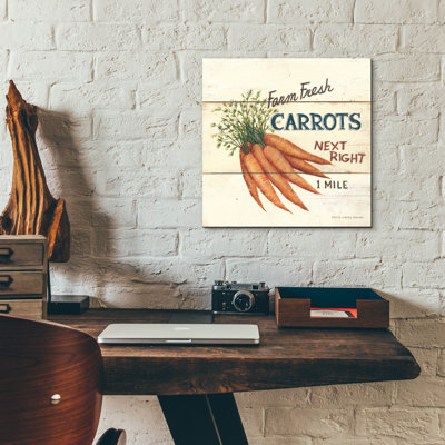 Art mural en verre acrylique August Farm® «Farm Fresh Carrots» par David Carter Brown