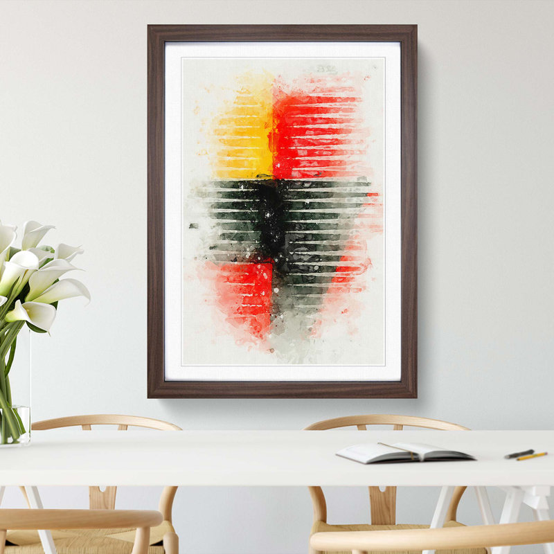 Angular Angles in Abstract - Picture Frame Graphic Art Print, Walnut Framed, 87cm H x 62cm W x 2cm D