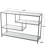 Black Metal 4 Shelf Storage Shelving Unit with Clear Glass Shelves