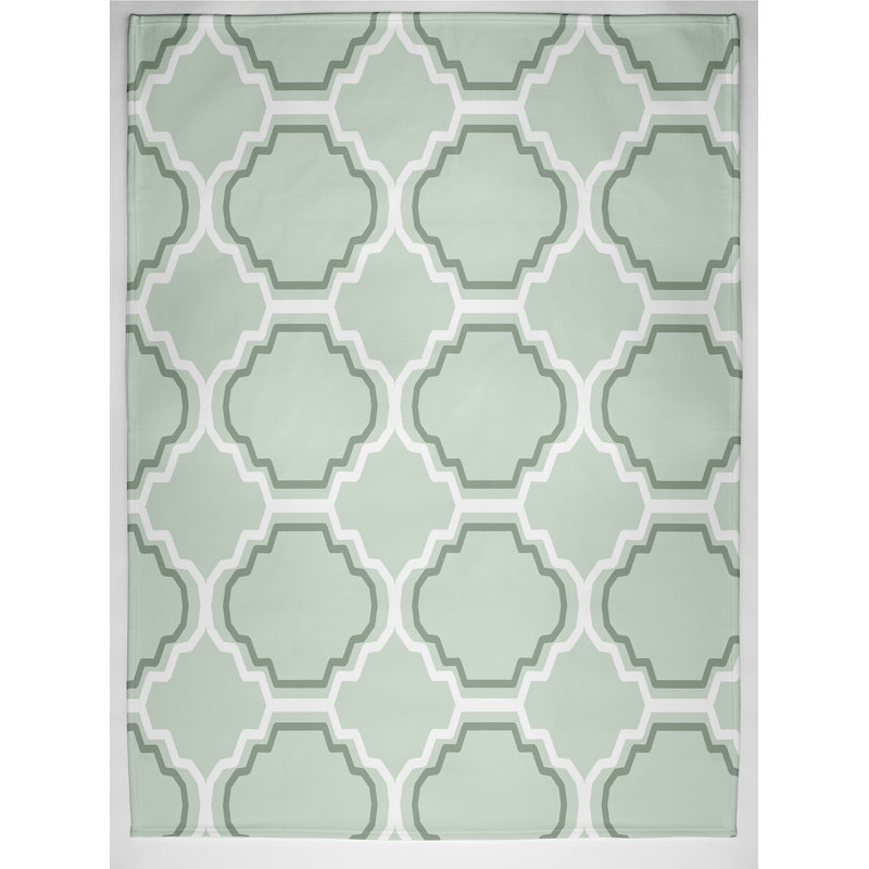 Ursula Plain Weave / Muslin Throw Blanket, Green