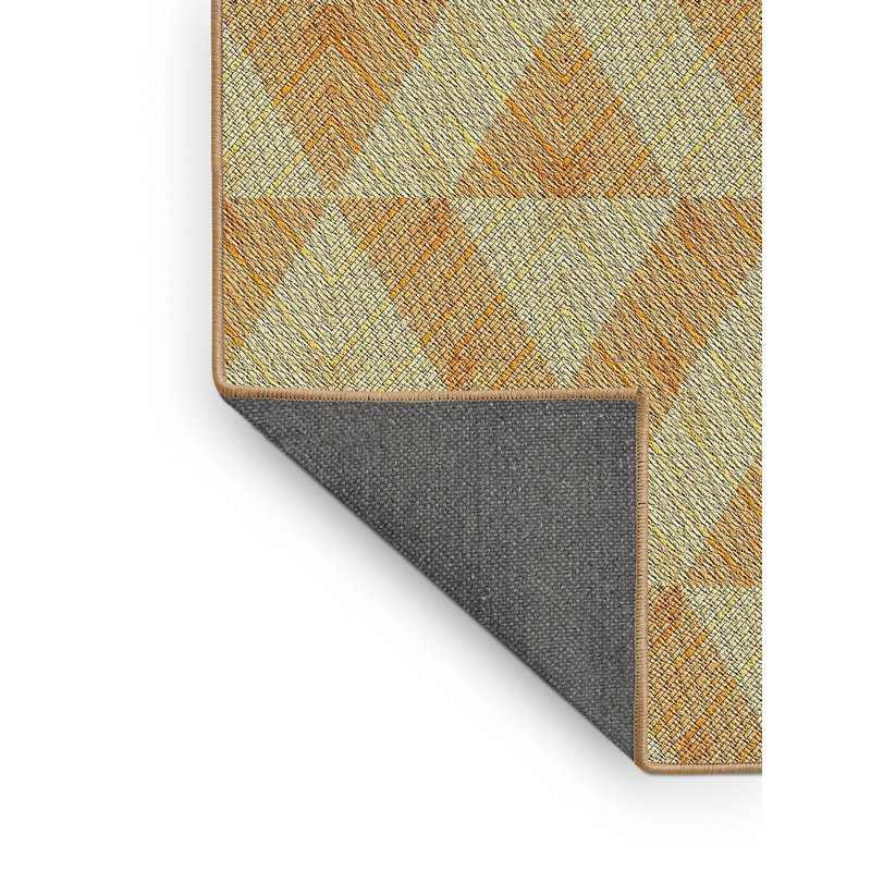 Tapis de zone orange à motif, Rectangle 3 pi x 5 pi