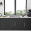 Évier double en acier inoxydable de 33 po x 19 po en acier inoxydable, calibre 16, cuve profonde de 10 po, facilite le nettoyage sous la cuisine, noir