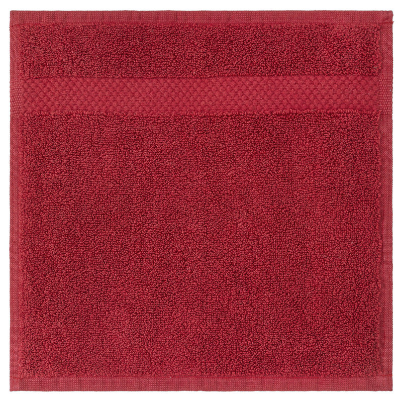 Splash 100% Cotton Zero Twist Washcloth Set, 550 GSM Soft Absorbent Cotton Washcloths & Face Towels for Bathroom, Spa & Daily Use, OEKO-TEX Certified, 2 Pack, Red
