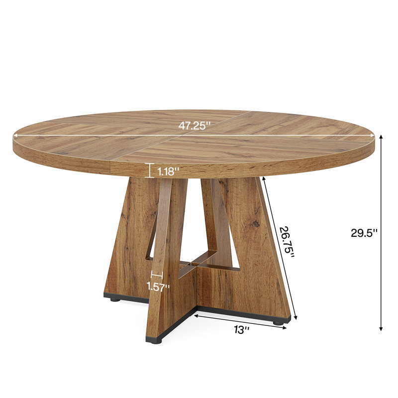 Table de conférence ronde, Bois