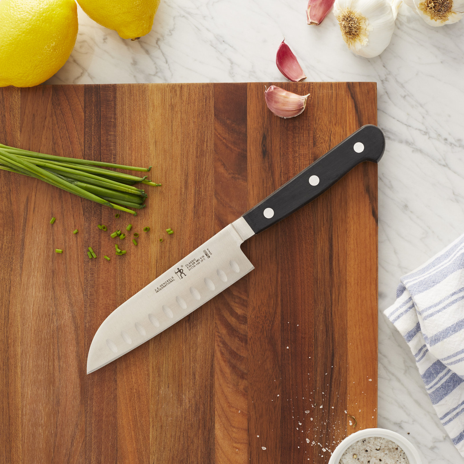 HENCKELS Classic 5" Hollow Edge Santoku Knife, 5"