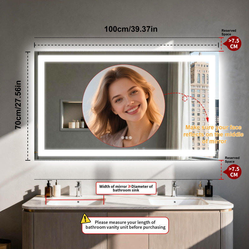 Rectangle Mirror, 100cm x 70cm