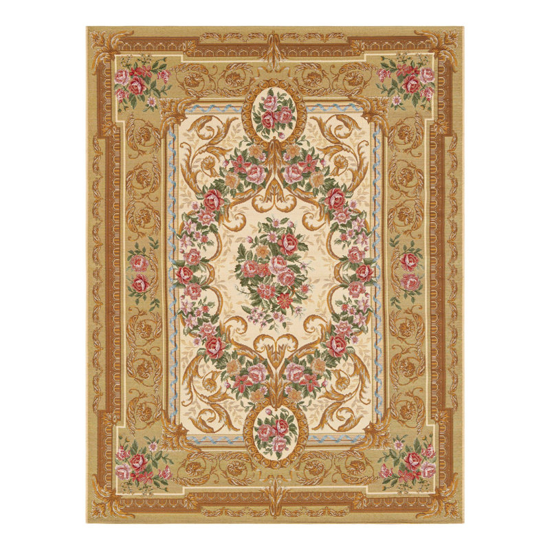 Indoor/Outdoor Traditional Area Rug, Rectangle 5'1" x 7'1"