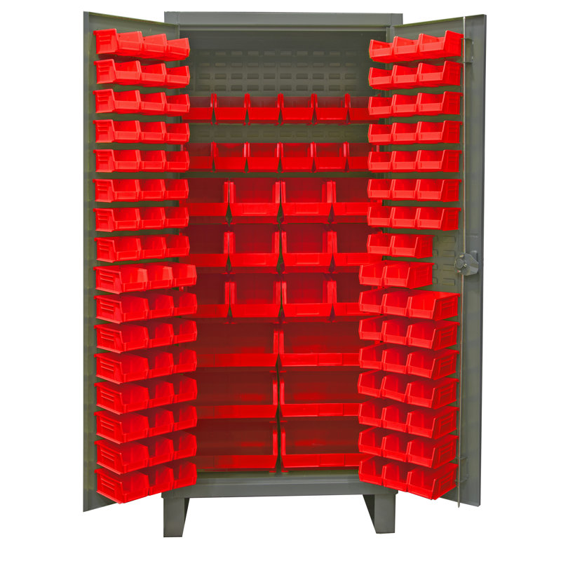 Single Storage Cabinet ( 78'' H x 36'' W x 24'' D), Red