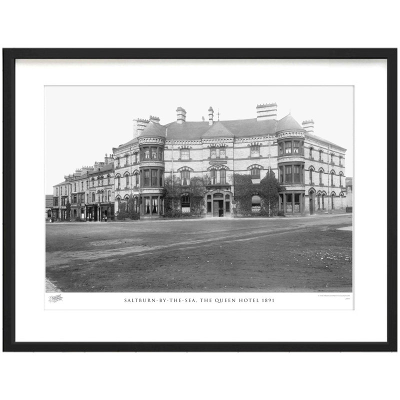 Saltburn By The Sea, The Queen Hotel 1891 - Single Picture Frame Print, 28cm H x 36cm W x 2.3cm D