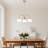 3-light 24'' Dimmable Polished Brass Modern/traditional Chandelier For Dining Room.Features Flower Frosted Glass Shades.-444701334
