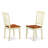 7 Piece Dining Table Set Consist of a Rectangle Dining Room Table with Butterfly Leaf and 6 Wood Seat Chairs, Buttermilk & Cherry-22257342-133692491-133692495