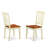 9 Piece Dining Room Table Set Includes a Rectangle Kitchen Table with Butterfly Leaf and 8 Dining Chairs, Buttermilk & Cherry-1326458603