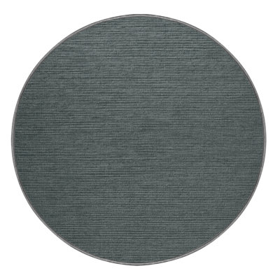 Machine Washable Solid Gray Area Rug