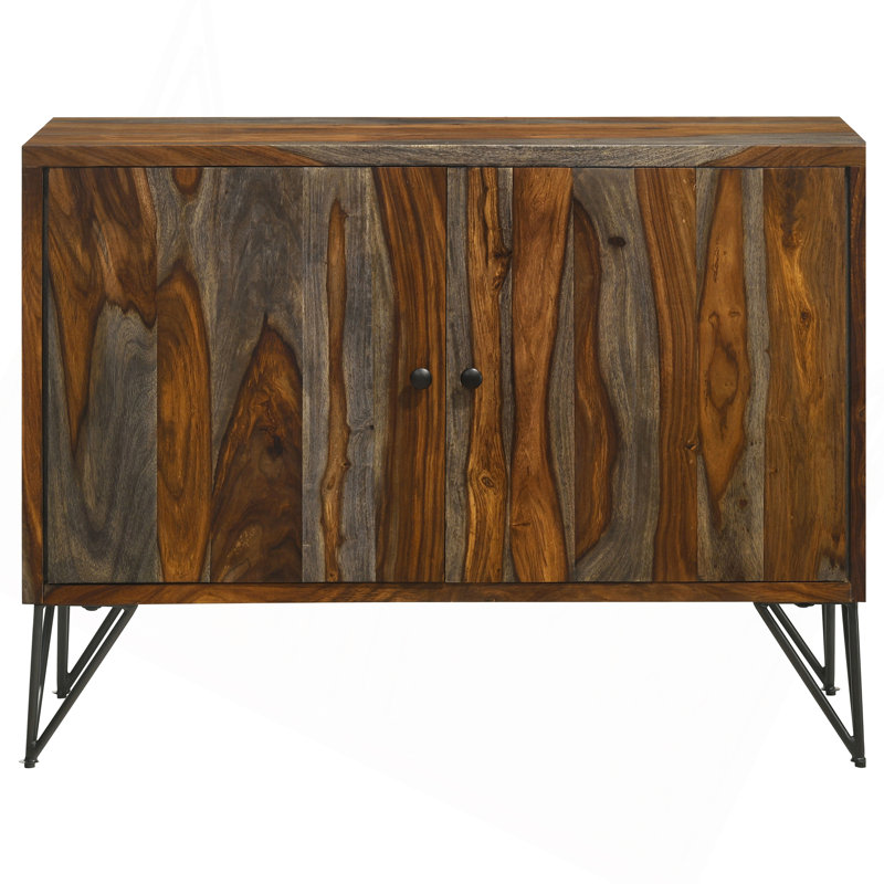 Komomo Grey 1-Adjustable Shelf Accent Cabinet, Gray