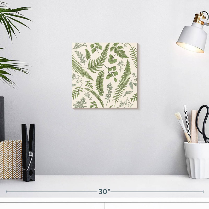 Motif de feuilles de plantes Harnek, H 10 po x l 10 po