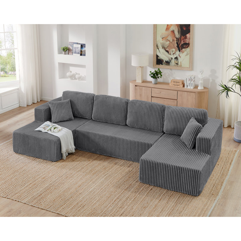 Canapé modulaire en U, Gris