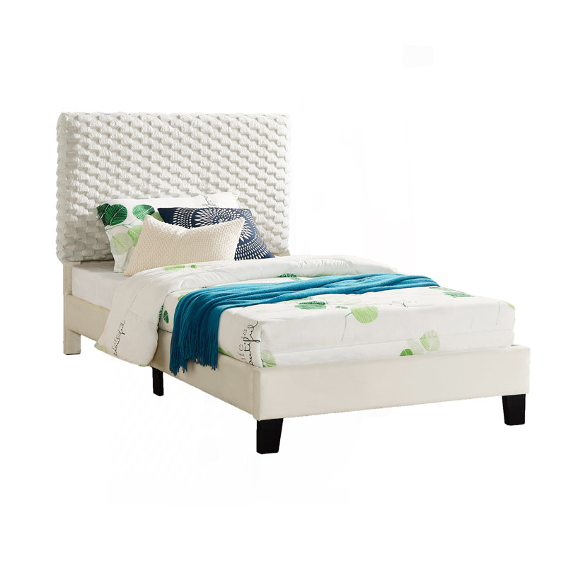 Lit plateforme tapissier Findlay, Lit simple