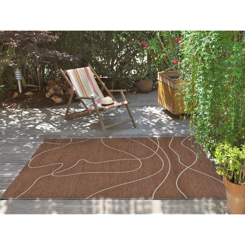 Anora Rectangle Floral Indoor / Outdoor Area Rug, Rectangle 154 x 230cm