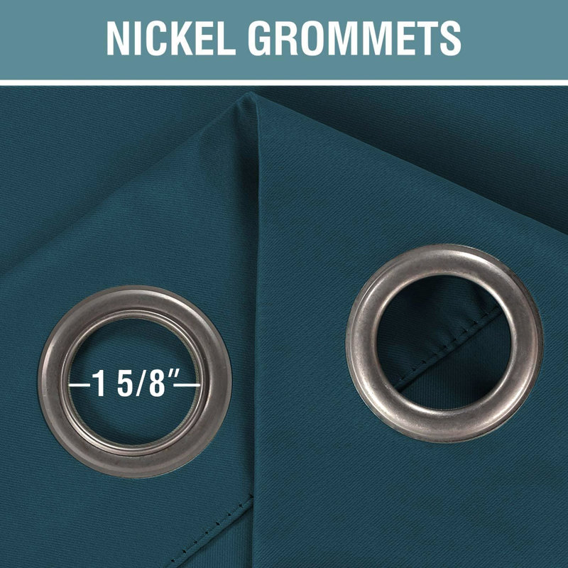 Room Darkening Curtains for Bedroom 42"/52" Wide Curtains Thermal Insulated 100”/120“/180” Wide Long Room Darkening  Curtains for Living Room Outdoor Privacy Energy Saving Curtains for Patio Door Grommet 1 Panel