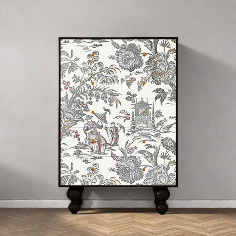 Commode de rangement en bois à cinq tiroirs