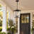 Atlas 2-Light Black Outdoor Hanging Lantern Chandelier with Clear Glass