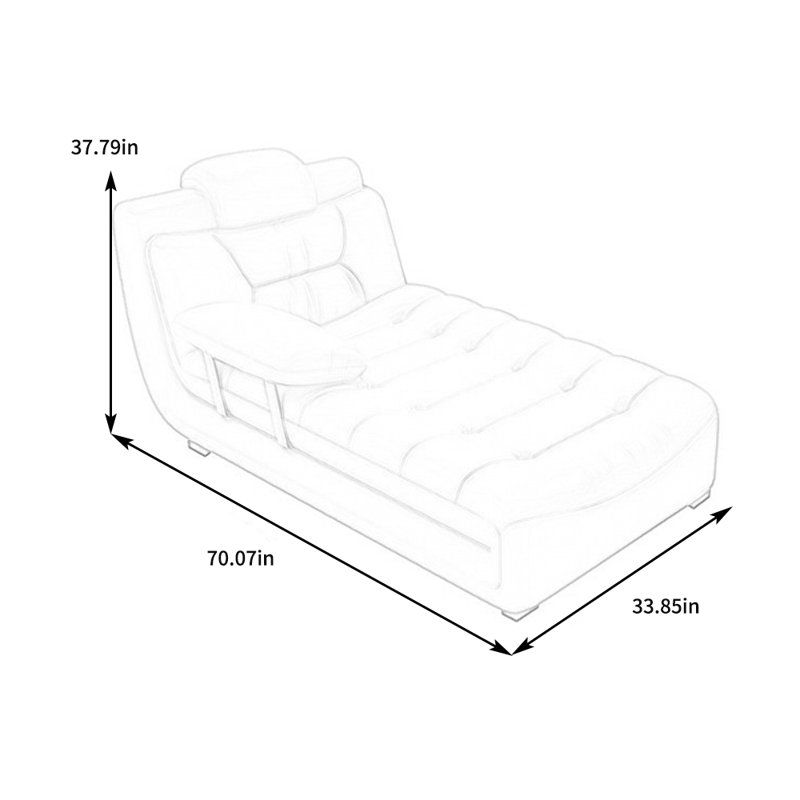 Fauteuil inclinable moderne en éponge haute densité, Orienté à droite, Noir, noir, noir, noir