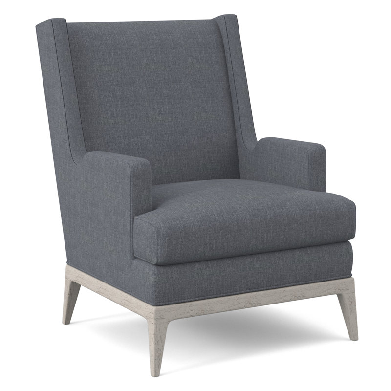 Cooper Upholstered Wingback Chair, Elise Harbor, Bisque