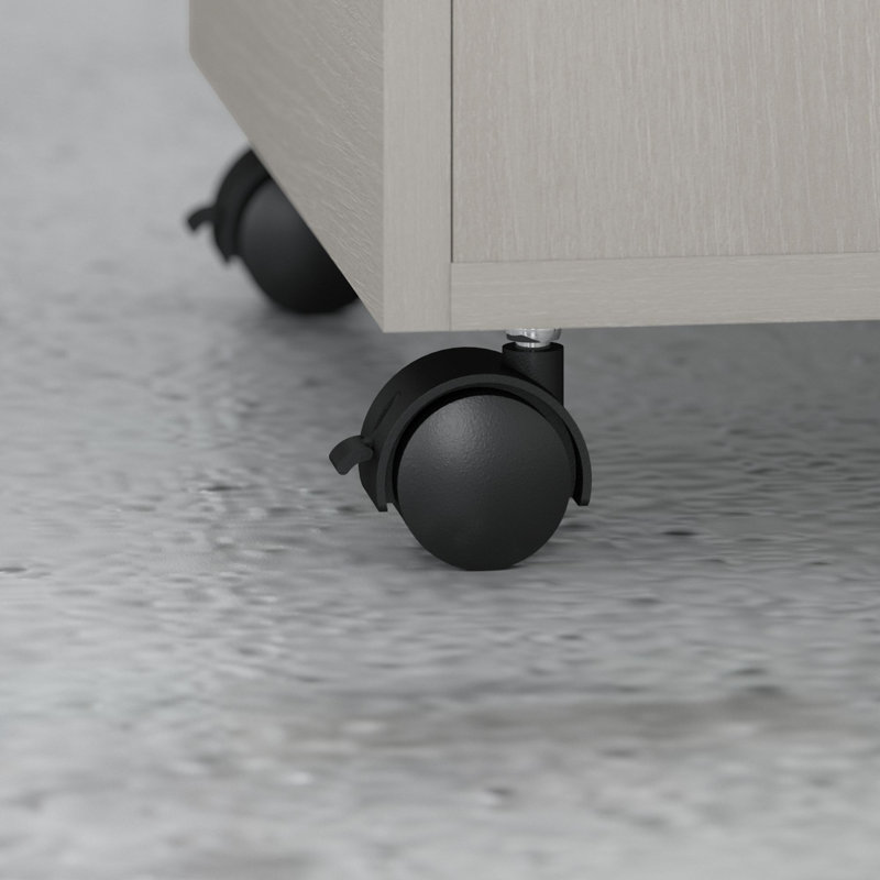 Office 500 Collection L-Shaped Computer Desk, Gray Sand