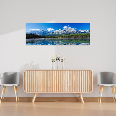 Art contemporain, paysage de forêt de pins, parc national d'Herbert, parc national Banff