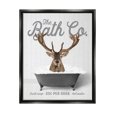 " Deer In Bubble Bath " by Lettered And Lined