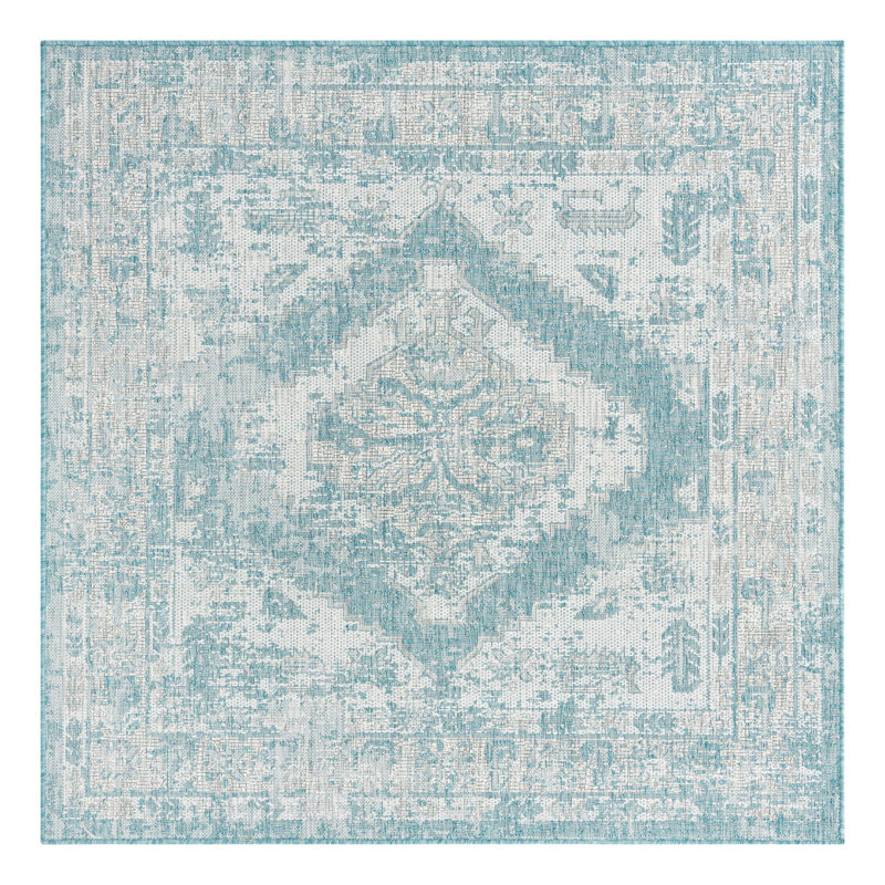 Oriental Indoor / Outdoor Rug, Square 5'3"