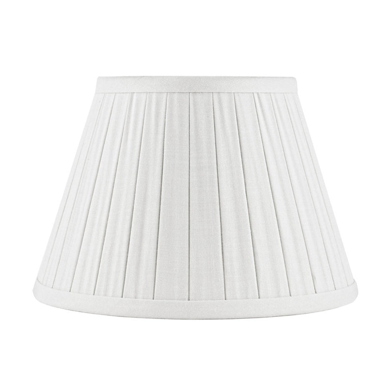 Box Pleat Linen Lamp Shade (Spider), 12" H x 18" W x 18" D, Off White