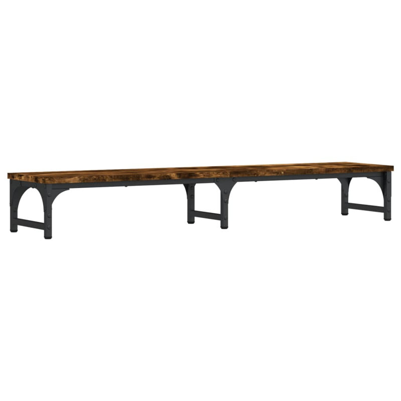 vidaXL Monitor Stand Desktop Laptop Computer Screen Riser Engineered Wood, 15.5cm H x 41.3cm W x 23cm D, Smoked Oak